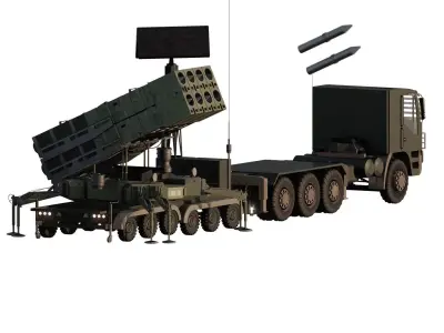 MIDDLE RANGE ROCKET LAUNCH SYSTEM 3D model