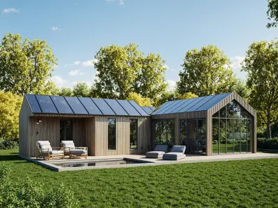 Modern Cabin 3D Model Minimal tiny House IFC SKP OBJ FBX GLB 3D model