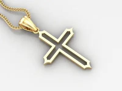 Cross Light Gold 4CP030 3DM STL 3D print model