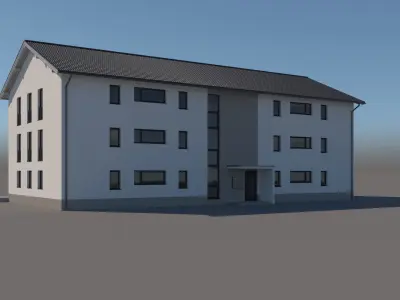 Apartment Building 002 3D model