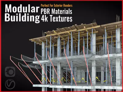 modular Building Vol 07 Low-poly 3D model