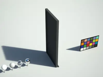 Standard door with handle Low-poly 3D model