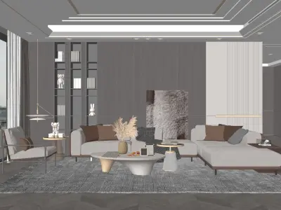 Livingroom Interior 3D model-10 3D model