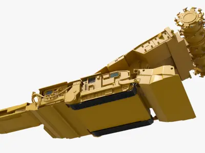  Heavy-Duty Continuous Miner for Rock Extraction Yellow 