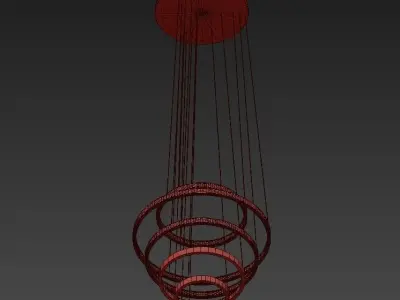Cameron led spiral chandelier 3D model