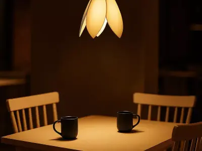 Hanging light inspired from a flower 3D print model