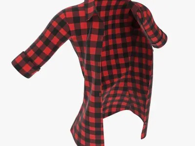 Stylized Womens Shirt 3D model