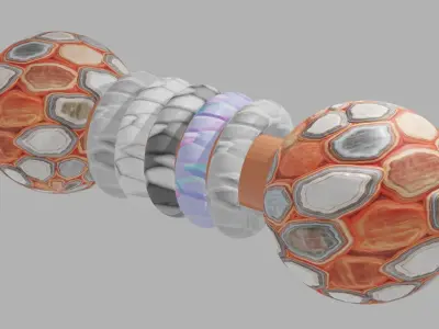 twoball orange and glass ring Texture