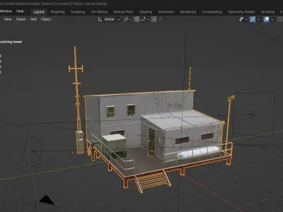 Radio Unit Low-poly 3D model