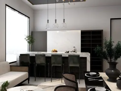 Small house design Low-poly 3D model