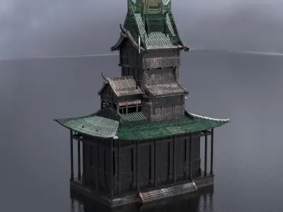 Temple Ruin 5 3D model