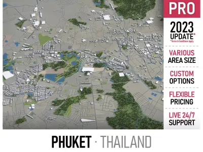Phuket  Low-poly 3D model