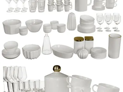 Set of dishes 3D model