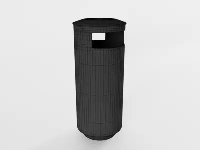 Public Trash Can 3D model