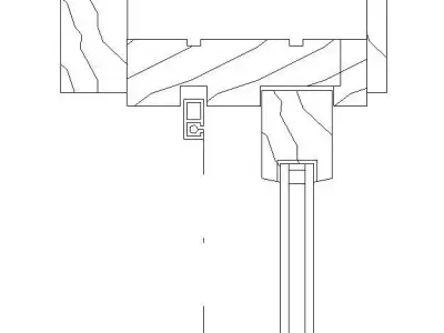 Wood Sliding Window-Jamb-Section Free 3D model