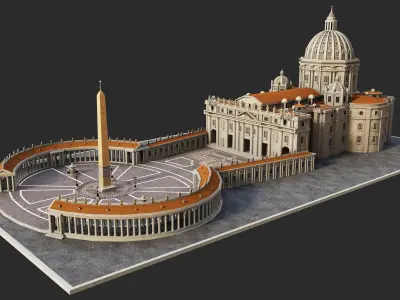 Piazza San Pietro Vatican 3D model