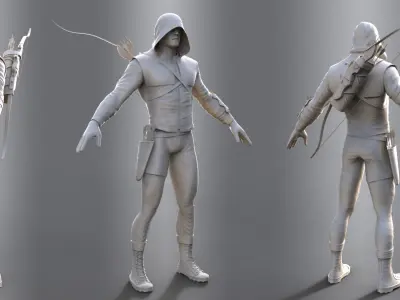 The Archer Low-poly 3D model