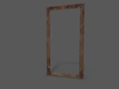 High Quality Low Poly Wooden Window Frame for Game Development Low-poly 3D model