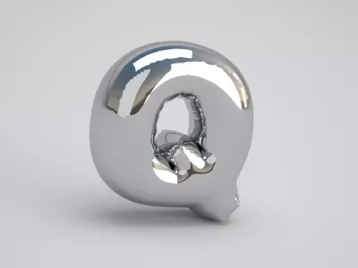 Q Balloon Silver 3D model