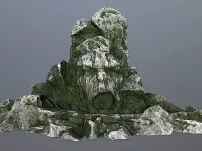 rock gate Low-poly 3D model