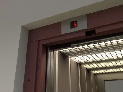 Vintage european elevator 3D model