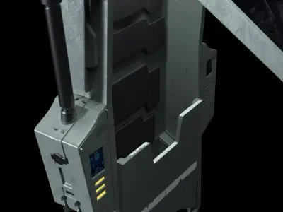 Sci-fi Cryostasis Capsule from HALO Cyberpunk Low-poly 3D model