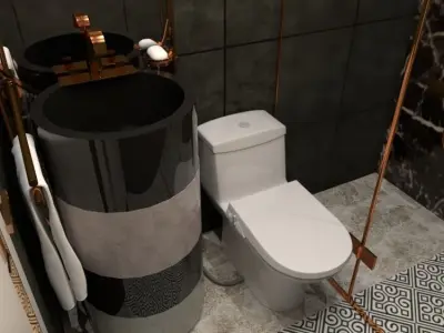 modern bathroom 3D model