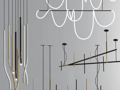 Modern Ceiling Chandelier Suspension Collection 3D model