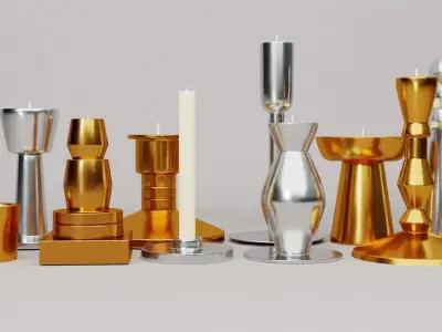 Candles Set 3D model