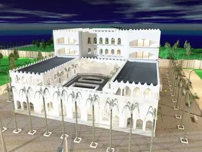 Hotel marocain building 3D model