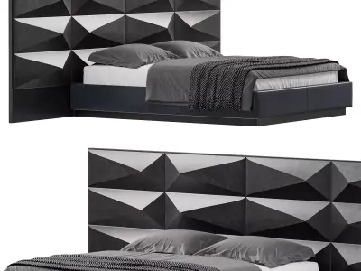  Hexa Storage Bed with Asymmetric Extensions By Lazzoni 3D model