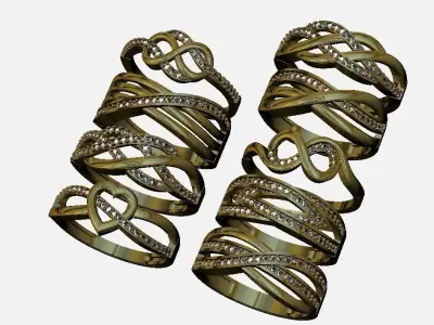 light stone ring 3D print model