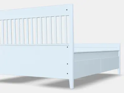 IDANAS Bed frame with storage 8 Low-poly 3D model