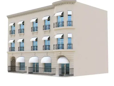 Paris Shop Store Boutique Low-poly 3D model