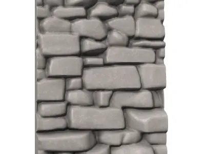 Uneven Stone Slab Wall Detail 3D print model purchase