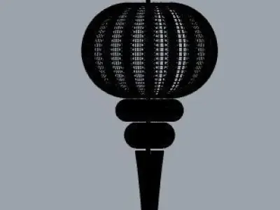 glass chandelier - Ottoman style 3D model