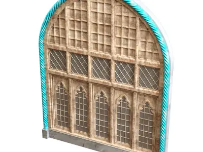 old turkish door set 133 Low-poly 3D model