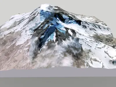 Mountain landscape Stratovolcano Griggs Alaska United States 3D model