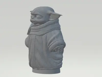 statue Grogu 3D print model