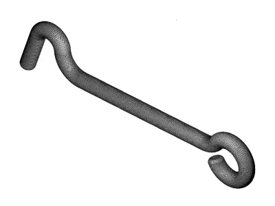 Plastic Window Hook Latch Toy 3D model