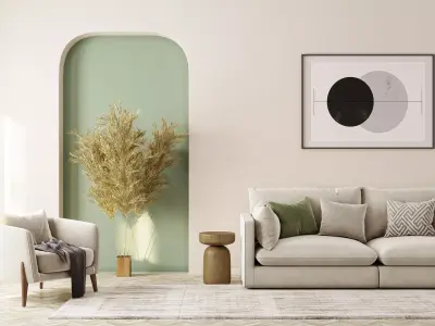 interior livingroom scene 05 3D model