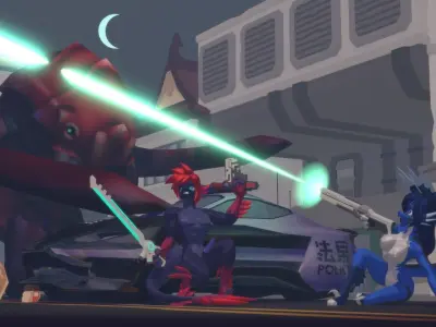 Acheron Raptor Nude Low-poly 3D model