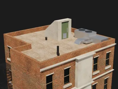 Small apartment building Free 3D model