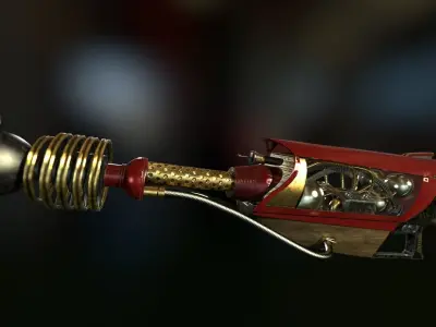 Retro Style Rifle Low-poly 3D model