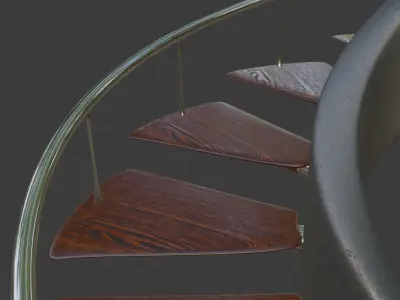 Spiral Stair Free 3D model