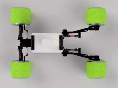 Sci-fi rover Low-poly 3D model
