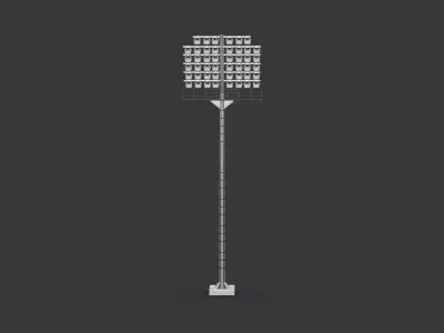 Low poly Stadium Lights 02 3D model