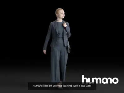 Humano 5-Pack - BUSINESS PEOPLE - WALKING SITTING - 5x 3D models