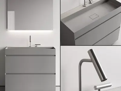 Falper Pure Vanity Unit Set 4 3D model