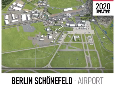 Berlin Schonefeld Airport - SXF Low-poly 3D model